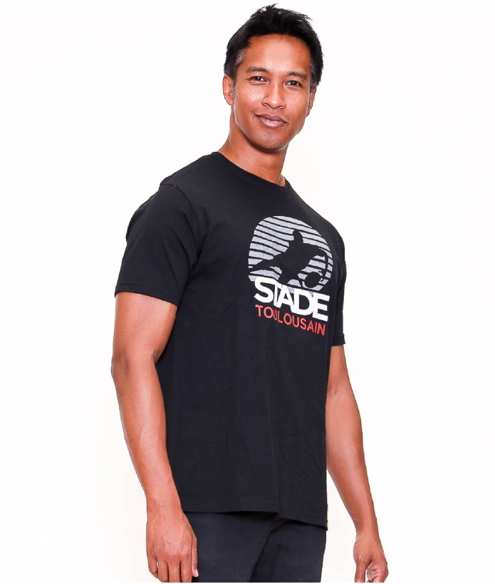T-shirt Manches Courtes Homme Teeappli Stade Toulousain noir 3