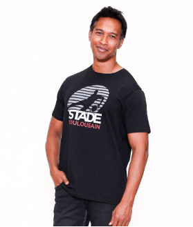 T-shirt Manches Courtes Homme Teeappli Stade Toulousain noir 1
