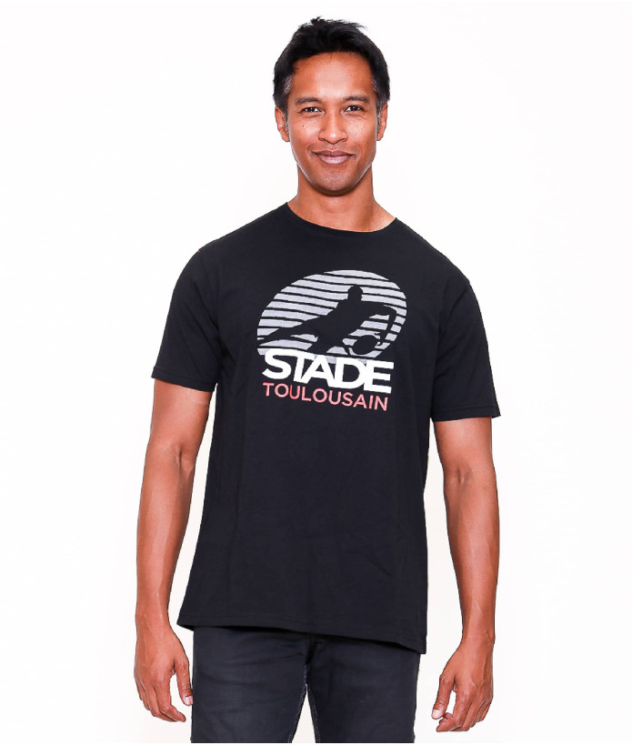 T-shirt Manches Courtes Homme Teeappli Stade Toulousain noir 4