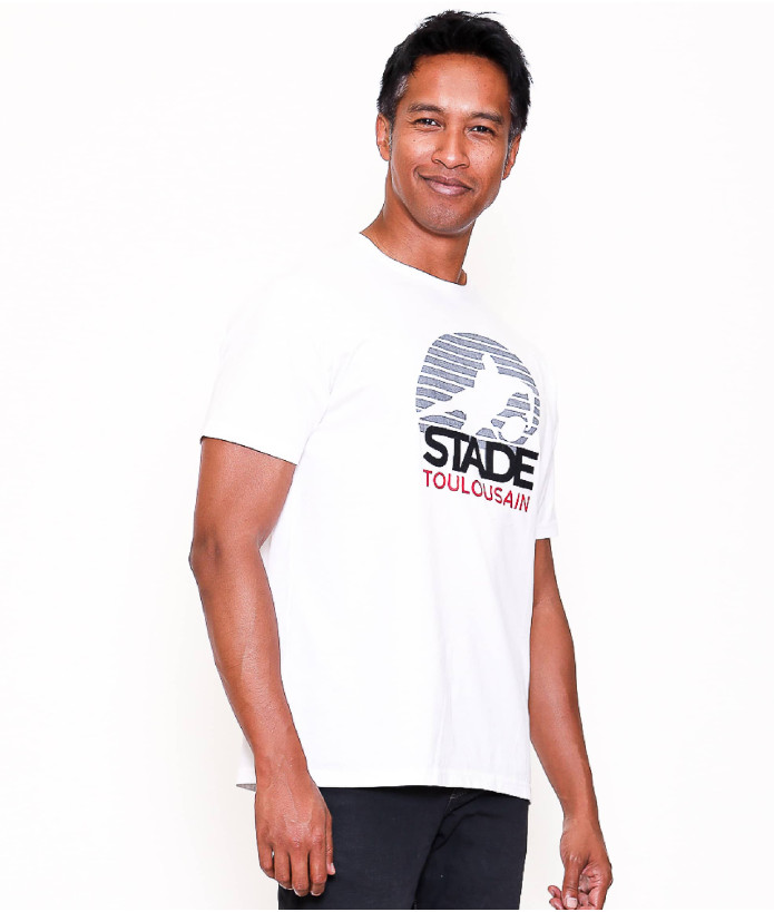 T-shirt Manches Courtes Homme Teeappli Stade Toulousain blanc 5