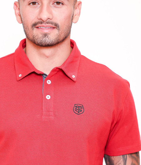 Polo Manches Courtes Homme Placido Stade Toulousain rouge 1
