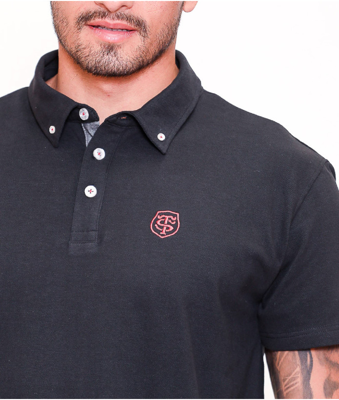 Polo Manches Courtes Homme Placido Stade Toulousain noir 2