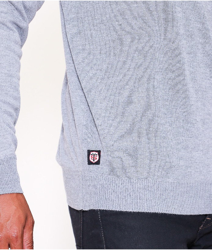 Pull Demi Zip Homme Stevin Stade Toulousain gris 5