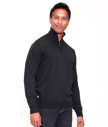 Pull Demi Zip Homme Stevin Stade Toulousain noir 3