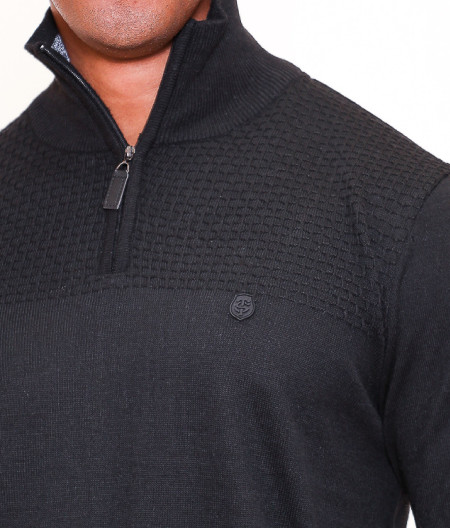 Pull Demi Zip Homme Stevin Stade Toulousain noir 3