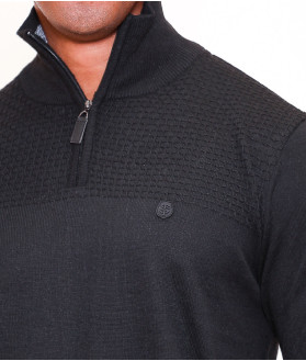 Pull Demi Zip Homme Stevin Stade Toulousain noir 2