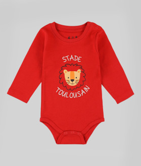 Body Manches Longues Bébé Lion Stade Toulousain rouge 1