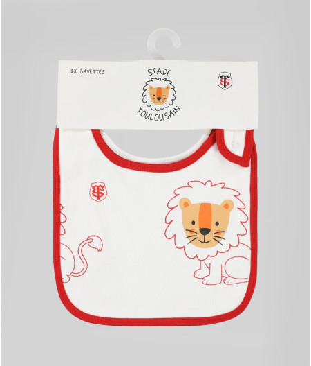 Lot de 2 Bavoirs Bébé Lion Stade Toulousain 1