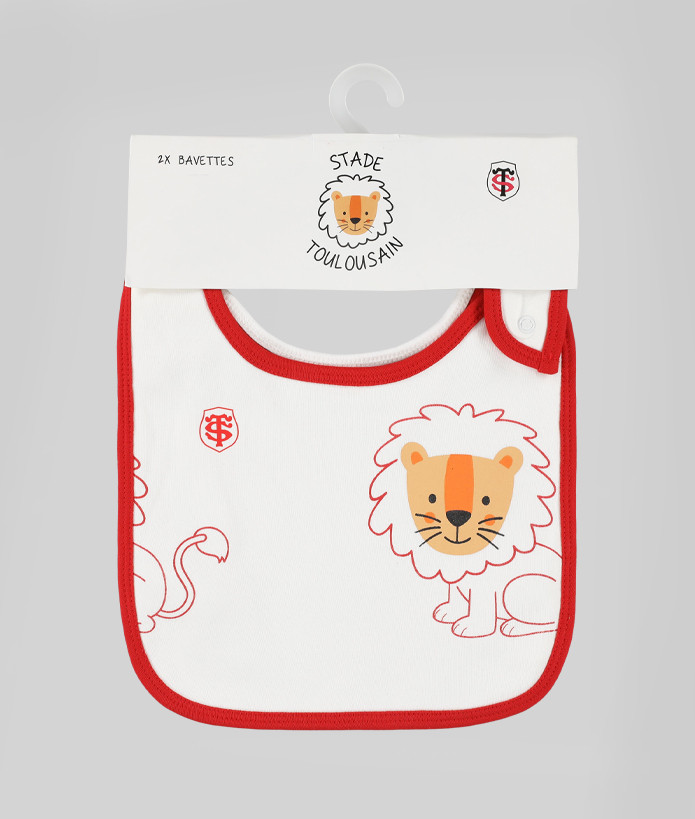 Lot de 2 Bavoirs Bébé Lion Stade Toulousain 2