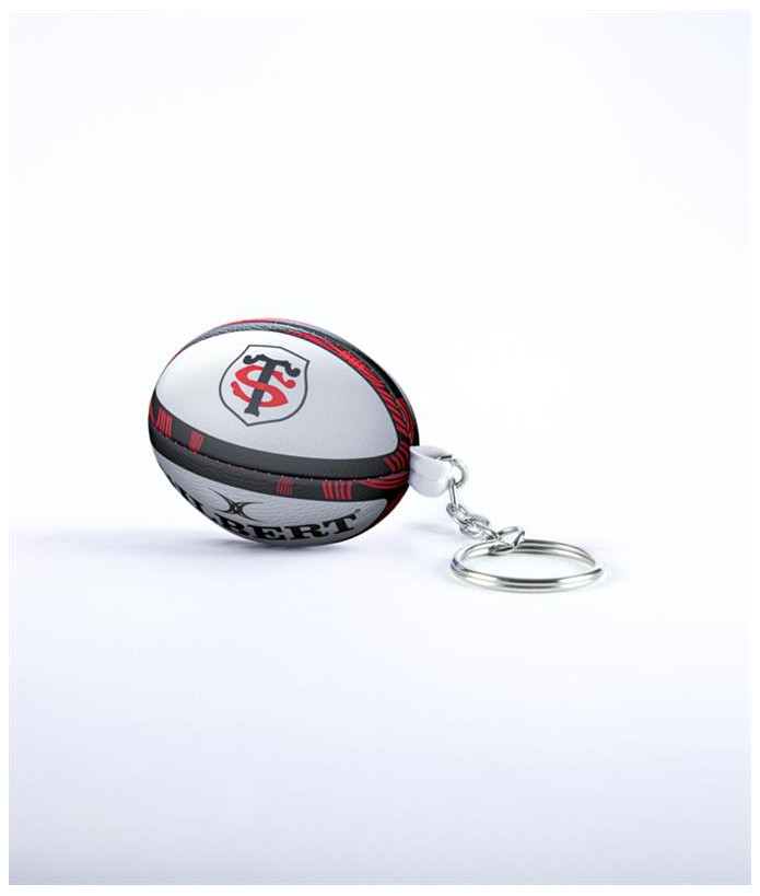 Porte clé ballon mousse Gilbert Stade Toulousain tricolore 2 Porte clé ballon mousse Gilbert Stade Toulousain tricolore 2