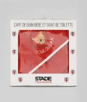 Cape de bain & Gant Bébé Lion Stade Toulousain 2