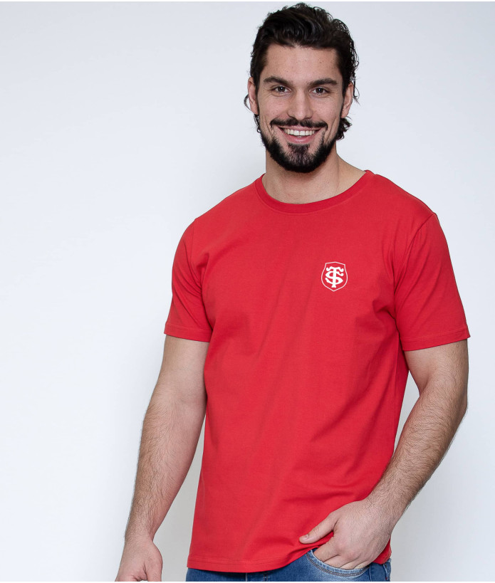 T-shirt Manches Courtes Homme New Toulousain Stade Toulousain Coton bio Made in Europe rouge 1