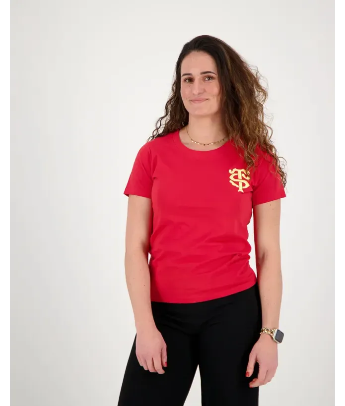 T-shirt Femme Teepearl Stade Toulousain rouge 1