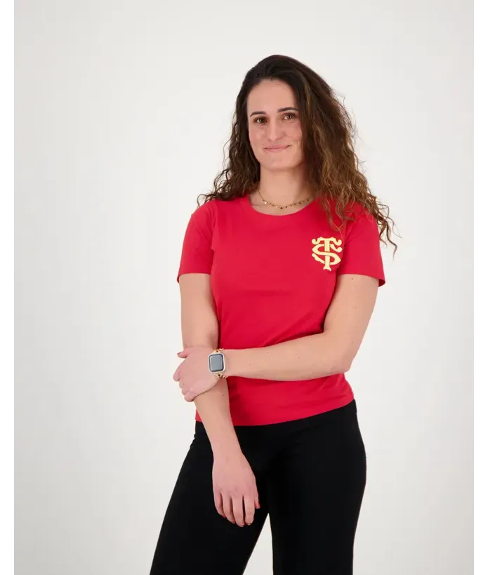 T-shirt Femme Teepearl Stade Toulousain rouge 4