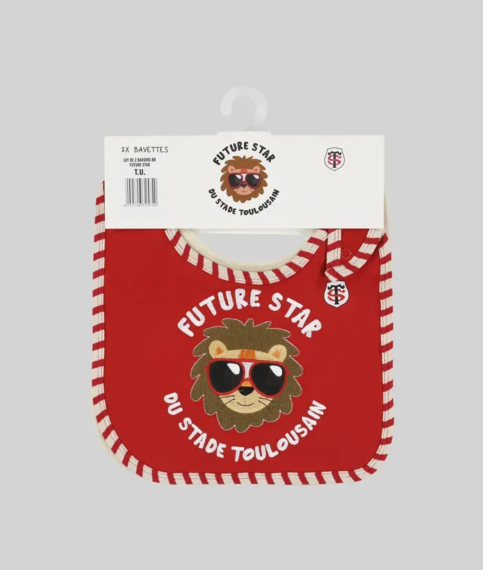 Lot de 2 Bavoirs Bébé Future Star Stade Toulousain 3