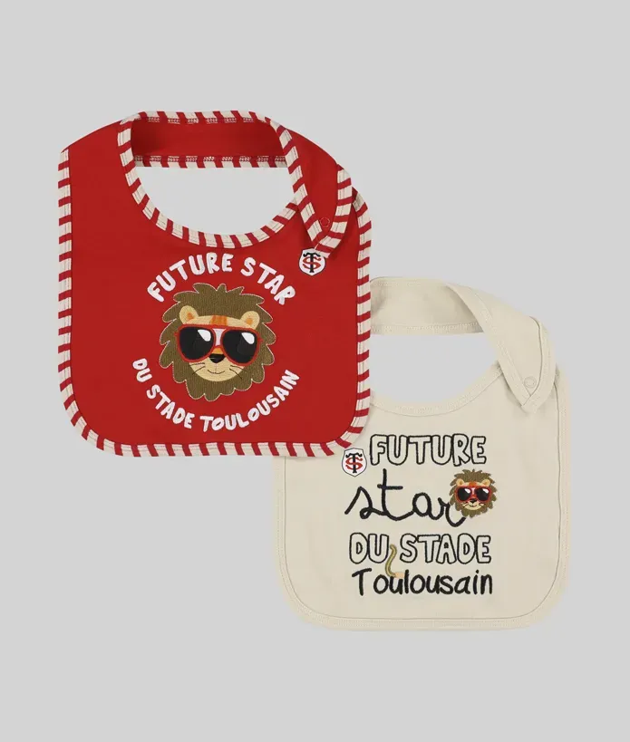 Lot de 2 Bavoirs Bébé Future Star Stade Toulousain 1