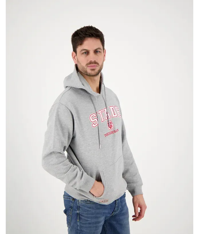 Sweat Hoodie Homme Brodi Stade Toulousain gris 4