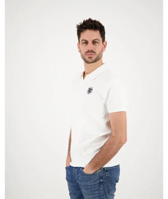 Polo Homme Open Stade Toulousain écru blanc 4