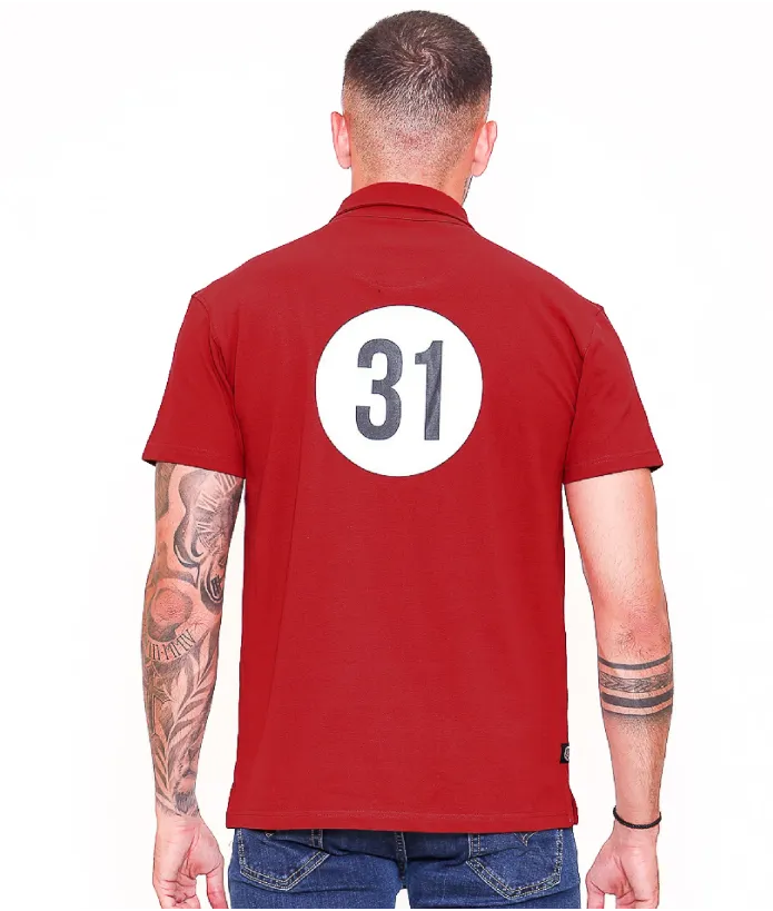 Polo Manches Courtes Homme Placido Stade Toulousain rouge 3