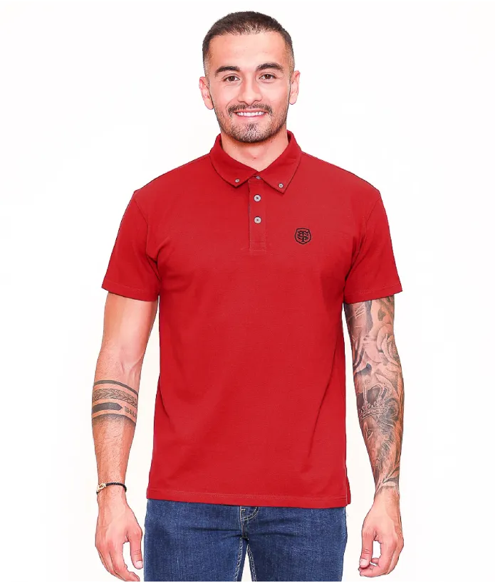 Polo Manches Courtes Homme Placido Stade Toulousain rouge 4