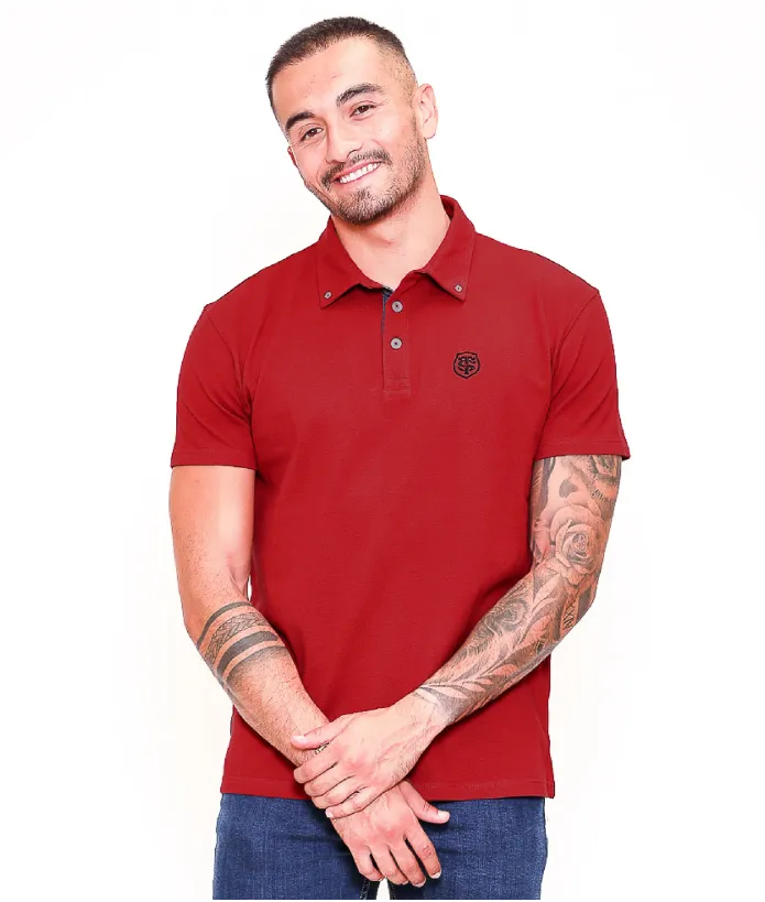 Polo Manches Courtes Homme Placido Stade Toulousain rouge 1