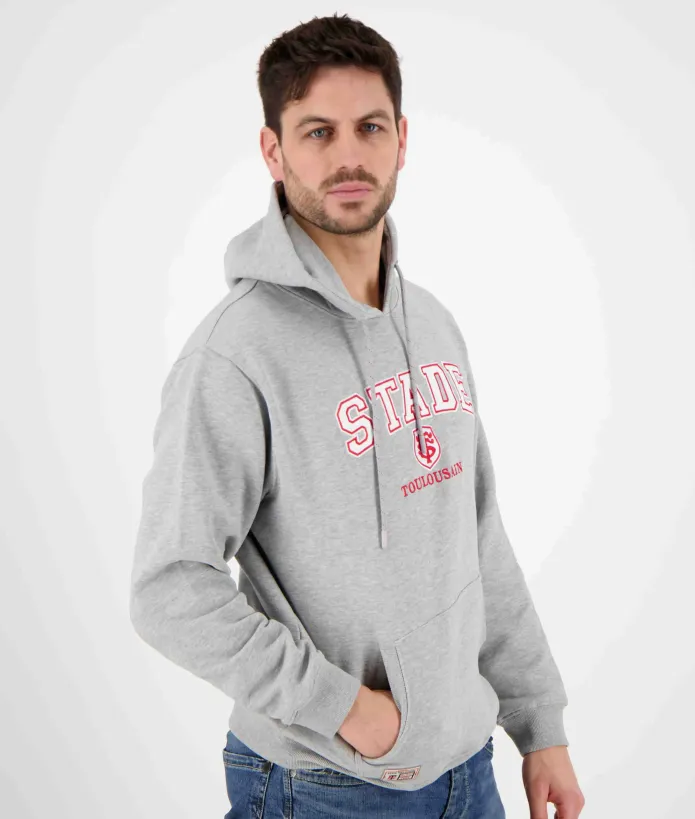 Sweat Hoodie Homme Brodi Stade Toulousain gris 3