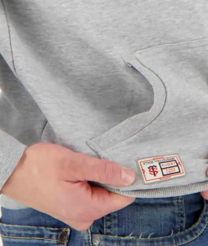 Sweat Hoodie Homme Brodi Stade Toulousain gris 4