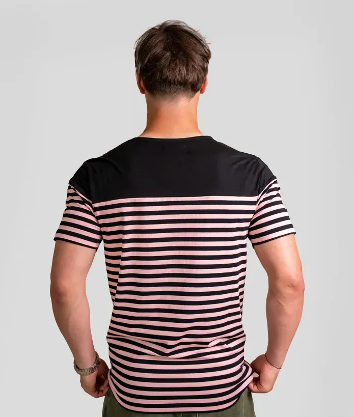 T-shirt Manches Courtes Homme Marinière Stade Toulousain X Religion Rugby rose 3