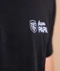 T-shirt Manches Courtes Homme Super Papa Stade Toulousain Coton bio noir 2
