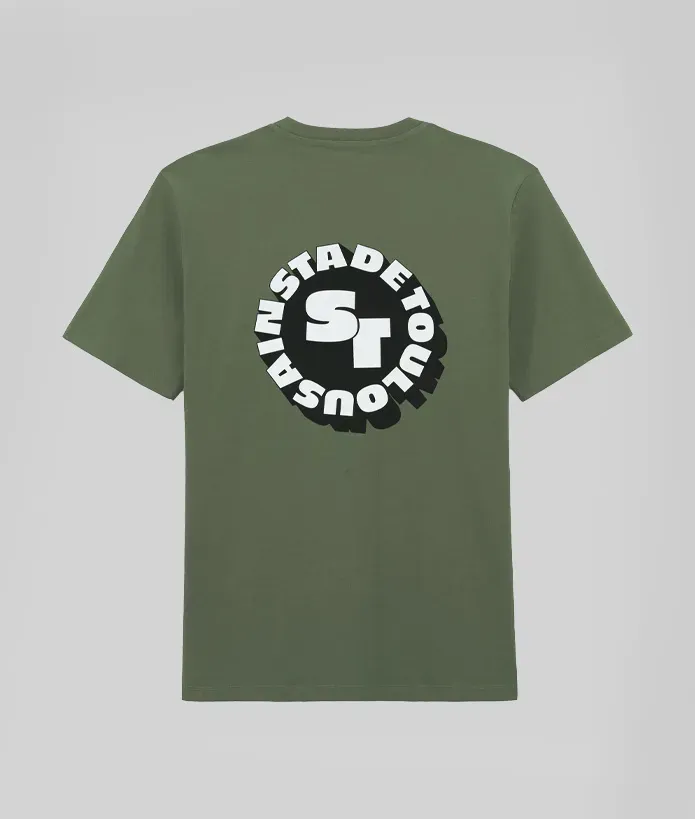 T-shirt Homme Typo Serge Blanco 26 Stade Toulousain kaki 2