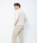 Pull Zip Homme Story Stade Toulousain beige 3