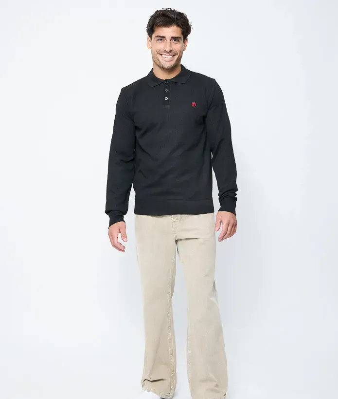 Pull Col Polo Homme Pacino Stade Toulousain noir 4