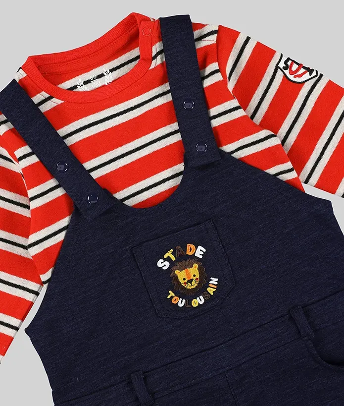 Salopette & T-shirt Bébé Savane Stade Toulousain 2