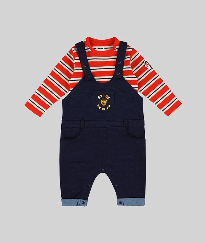 Salopette & T-shirt Bébé Savane Stade Toulousain 1