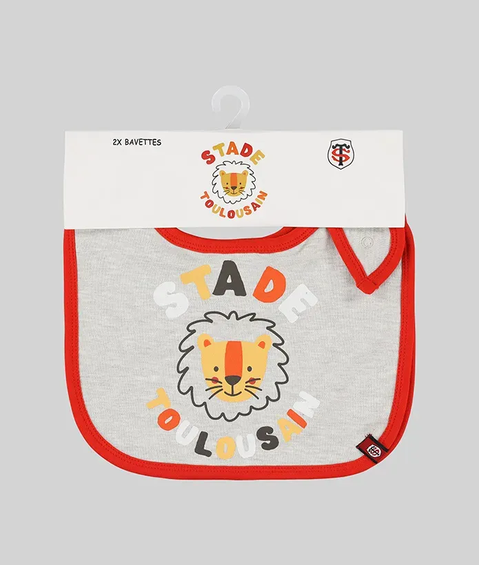 Lot de 2 Bavoirs Bébé Savane Stade Toulousain 3