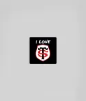 Autocollant I love Stade Toulousain Noir
