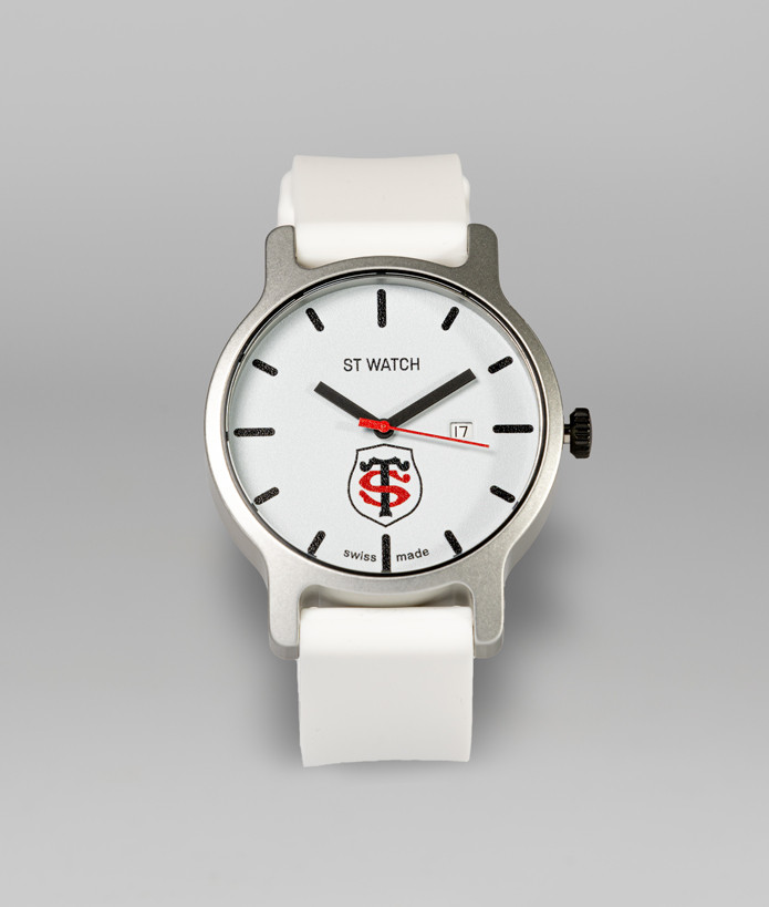 Montre Prestige Stade Toulousain Watch 3 Aiguilles blanc tricolore 1