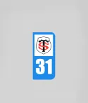 Autocollant Plaque Immatriculation voiture et moto stade toulousain