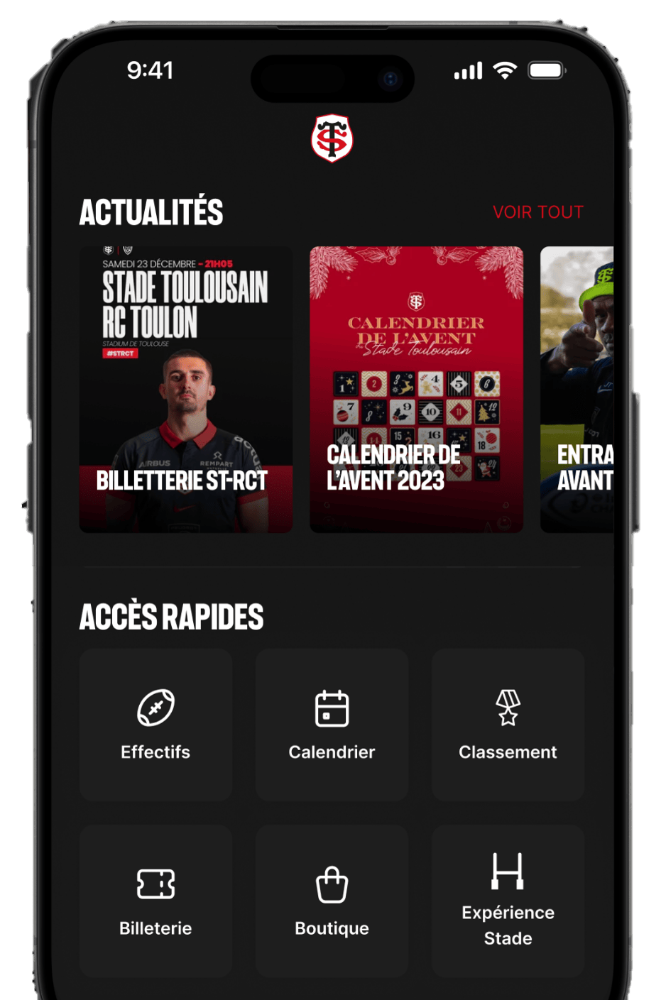 Téléchargez l’application du stade